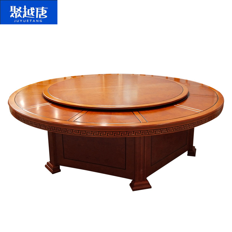 聚越唐现代简约实木餐桌可伸缩六人家用大餐桌原木北欧风格时尚实用高清大图