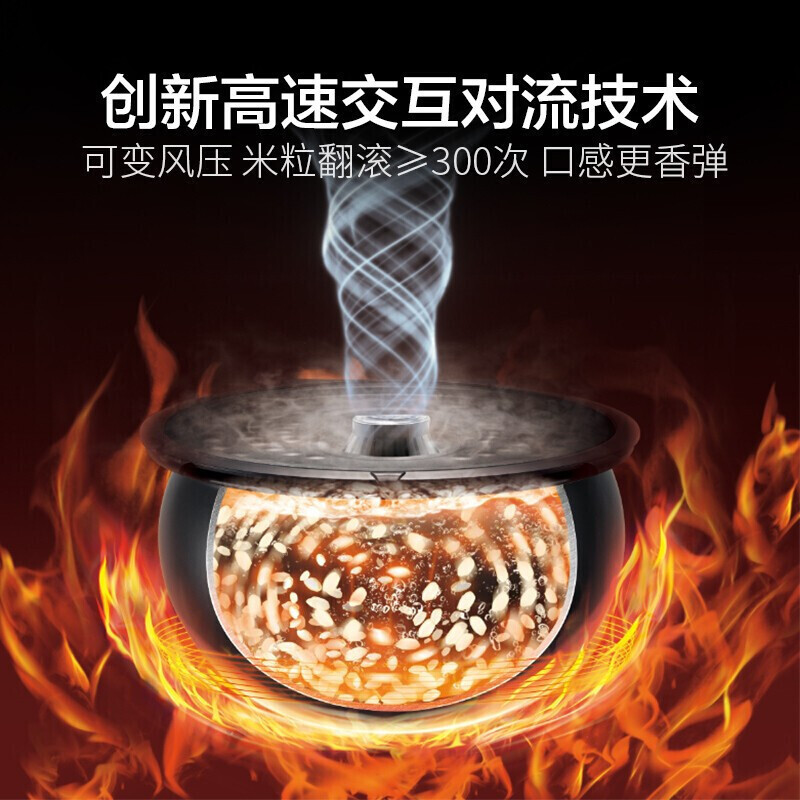 苏泊尔(SUPOR)电饭煲家用快速饭4L小快3-6人多功能电饭锅球釜不粘内胆一键柴火饭智能预约定时SF40FC665