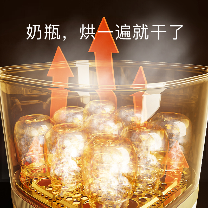 小白熊婴儿奶瓶蒸汽消毒器烘干器干果机小蒸锅水果蔬菜宠物肉类食物烘干HL-0989