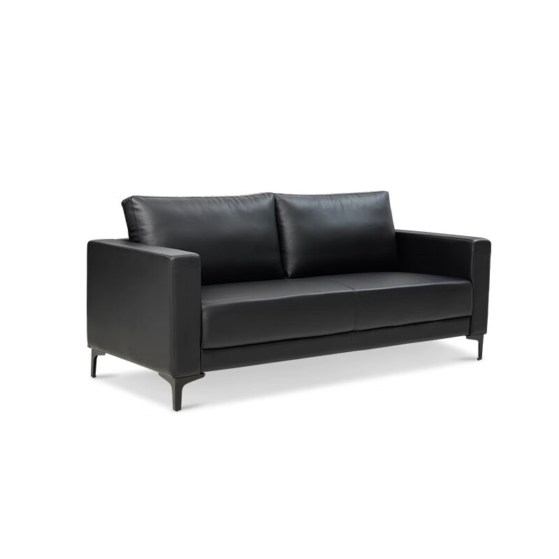 迪欧简约现代沙发商务办公沙发三人位牛皮沙发