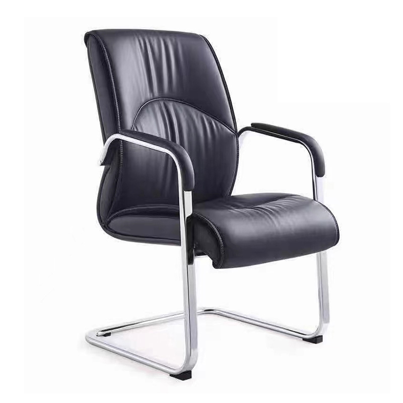 双朗 弓形会议椅 SL-D608YBL 500*600*1050mm 黑色 把高清大图