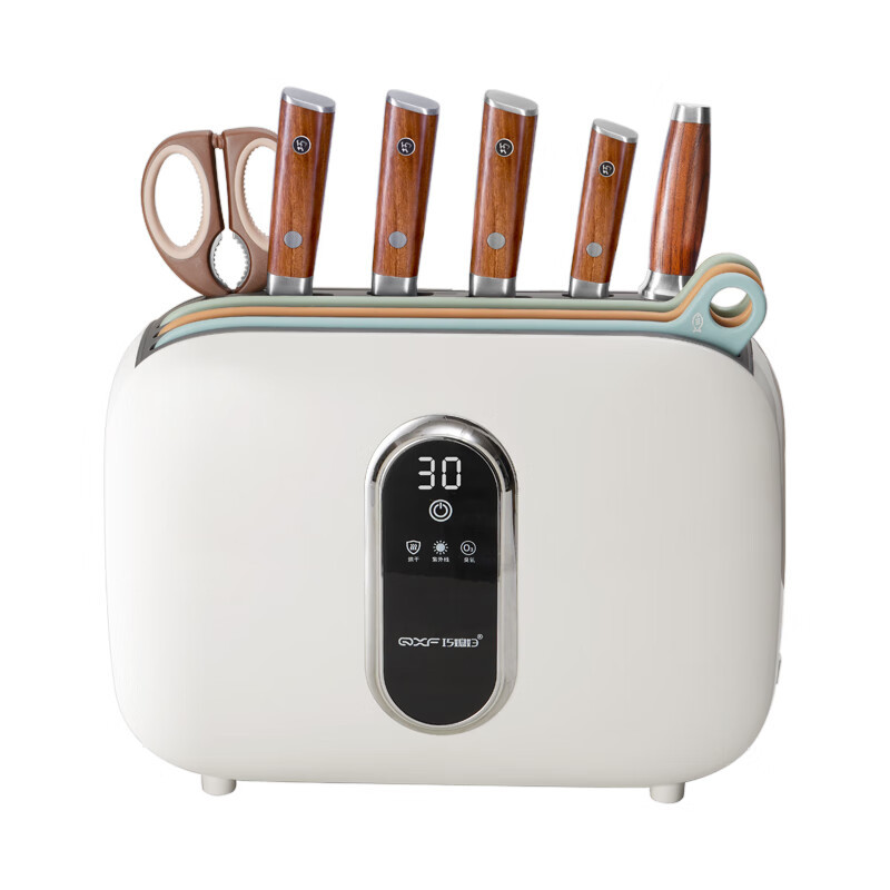 巧媳妇(SMART WIFE) 凌锋消毒刀具10件套K-1528-10刀具套装菜板组合分类全套砧板刀具 白色