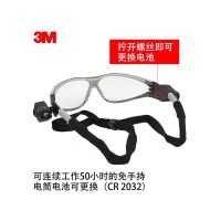 3M 11356防护眼镜(带双射灯，防雾）