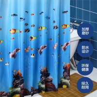 塑料隔断帘子浴帘伸缩杆套装直杆免打孔防水加厚遮挡帘窗帘 三维工匠