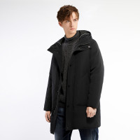 AYR901786-拓路者羽绒服男中长款学生连帽加厚冬季大衣保暖防风青年韩版外套