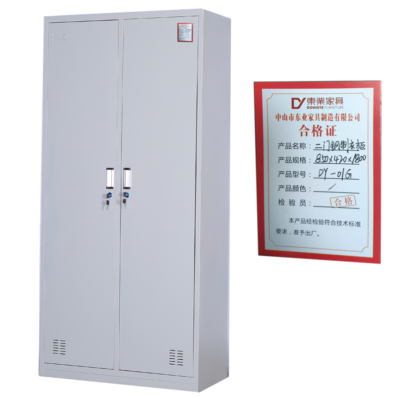 东业家具 办公文件柜二门钢制更衣柜 铁皮柜DY-01G (850*420*1800)个高清大图