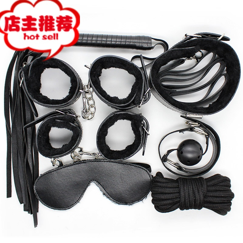 情趣用品sm道具套装捆绑绳眼罩手铐皮鞭子口塞乳夹调教工具欢乐小鸟 豹纹皮革8件套+骰子+收纳袋SM