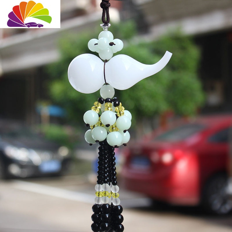 舒适主义汽车挂件车内挂饰后视镜香水吊饰葫芦吊坠反光镜装饰用品红色