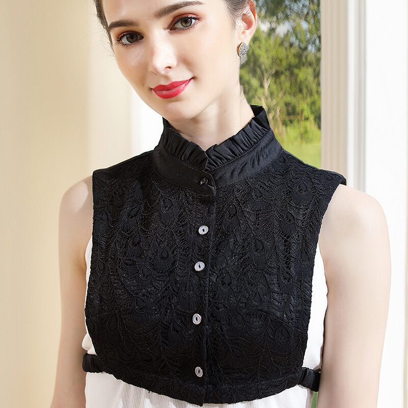 迪鲁奥diluao假领子女百搭假领秋冬季多功能特价蕾丝立领假领子内搭潮