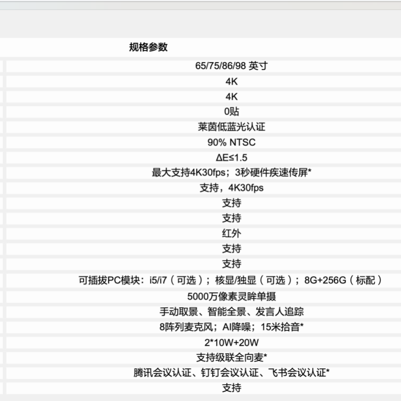 MAXHUB智能会议平板V7经典款98英寸交互式互动电子白板一体机远程视频会议高清投影电视显示屏 CG98MA+i5核显