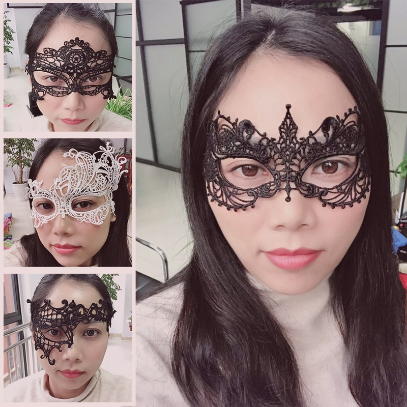 权夫人蕾丝眼罩面具女半脸舞会派对万圣节性感情趣道具公主成人面具儿童高清大图