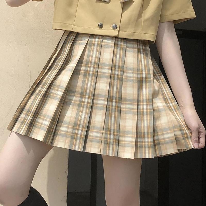 单件/套装2021夏新款学院风jk制服套装女学生短袖衬衫百褶裙短裙 裙子【收藏宝贝=优先发货 S