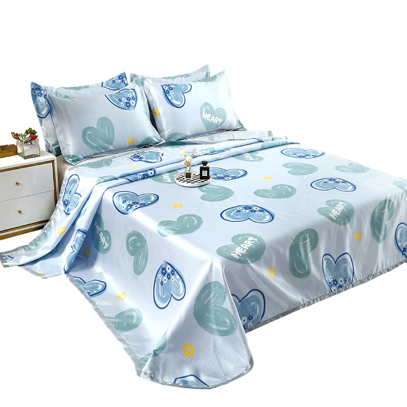 北极绒 水洗印花席三件套 230*250cm BJRX402 心语 布袋装