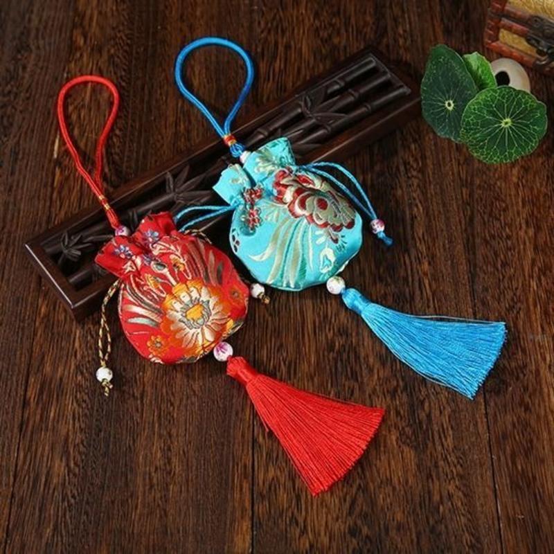 中国红无香味空袋端午节香囊香包古风刺绣荷包胎发福袋汉服随身荷包