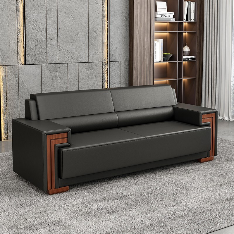 域赢现代简约沙发休闲办公沙发会客沙发商务接待沙发组合(3+1+1+茶几)高清大图