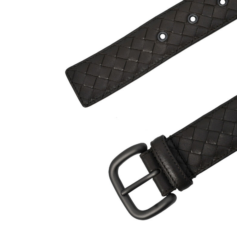 [优享]Bottega Veneta 葆蝶家 男士牛皮编织腰带 173784-V4650-2040 深棕色100CM