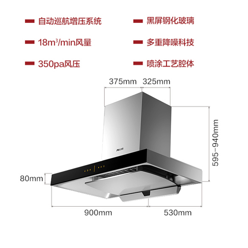 方太(FOTILE)18m3/min欧式云魔方 触控式抽油烟机燃气灶具烟灶套餐 EMD6T+HC26BE