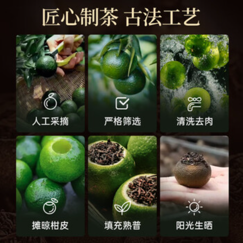 苏宁 华祥苑 小青柑 250g星时光普洱(ECA)高清大图
