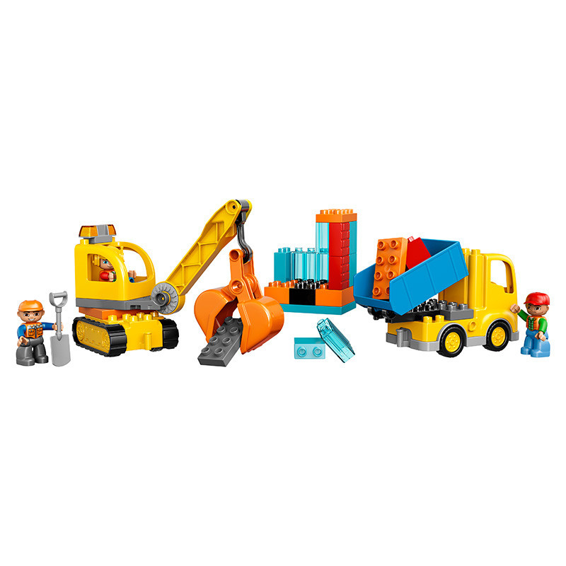 乐高(LEGO)DUPLO得宝系列 大型建筑工地 拼插积木塑料玩具 10813 2-5岁 块数50-100块高清大图