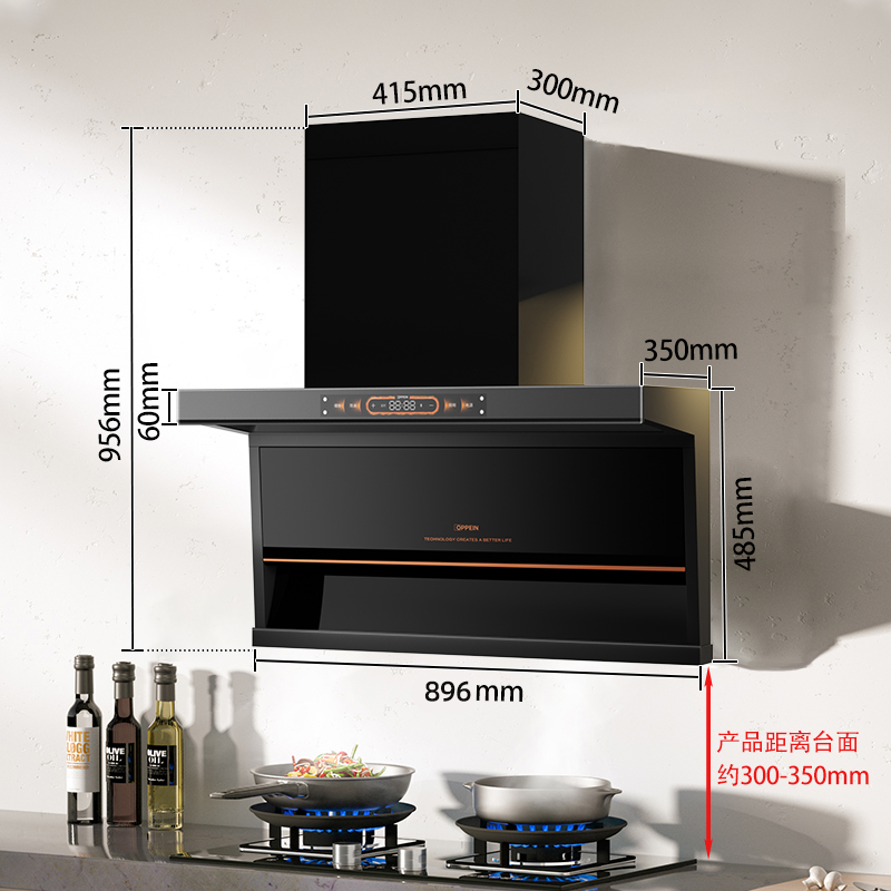 欧派OZ04烟机+XZF101灶具+N12消毒碗柜高清大图