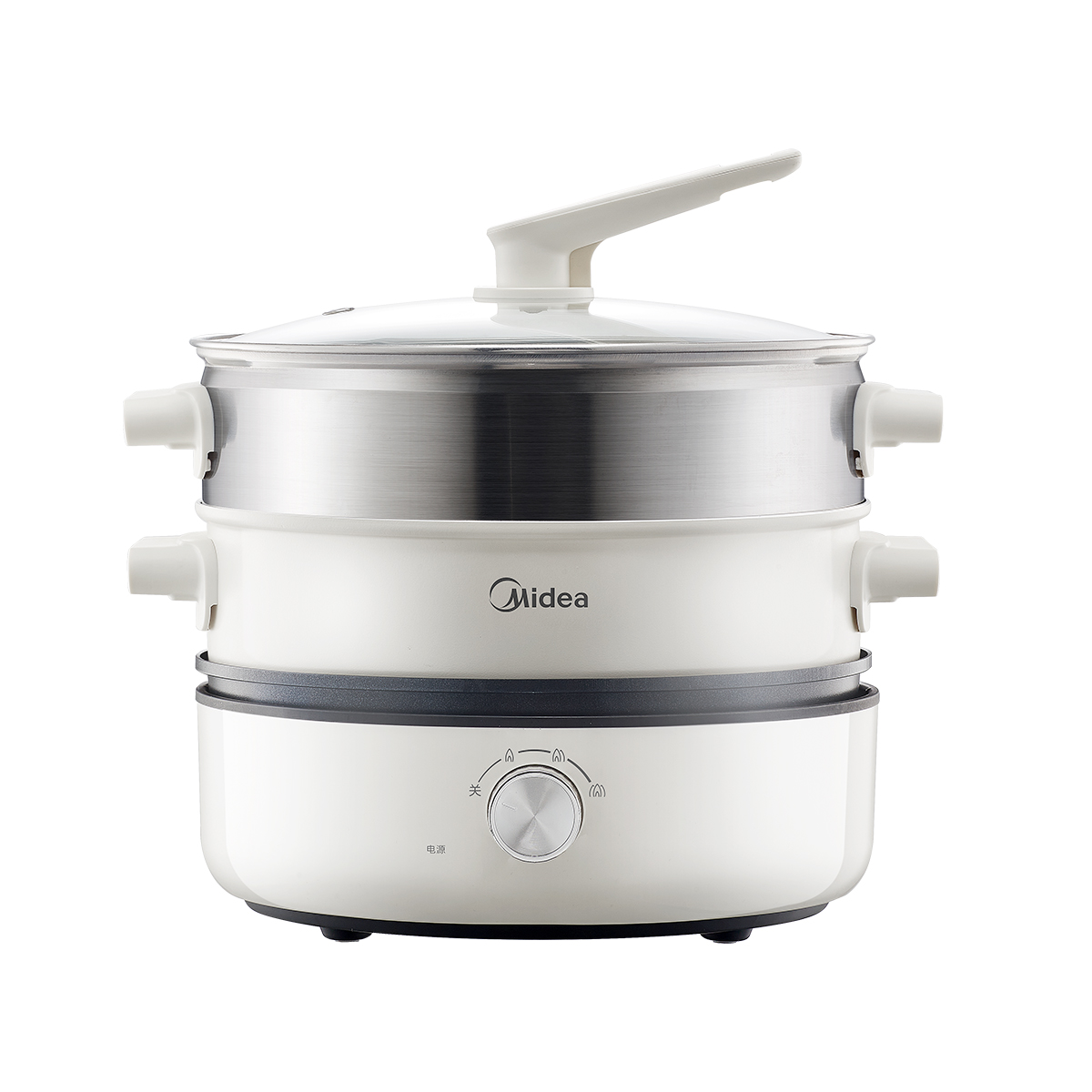 美的(Midea)电火锅电蒸锅火锅专用锅家用多功能烤肉锅多用途锅分体式不粘料理锅 MC-HGE28T71S