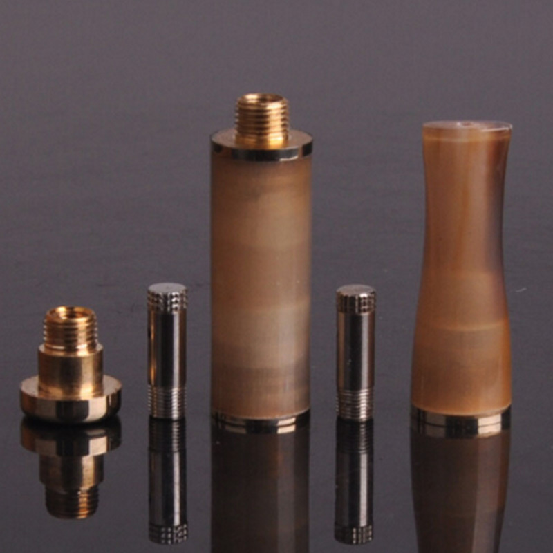大将军牦牛角烟嘴 双重过滤器组合烟具 循环短芯过滤咀 粗细烟两用NJ38