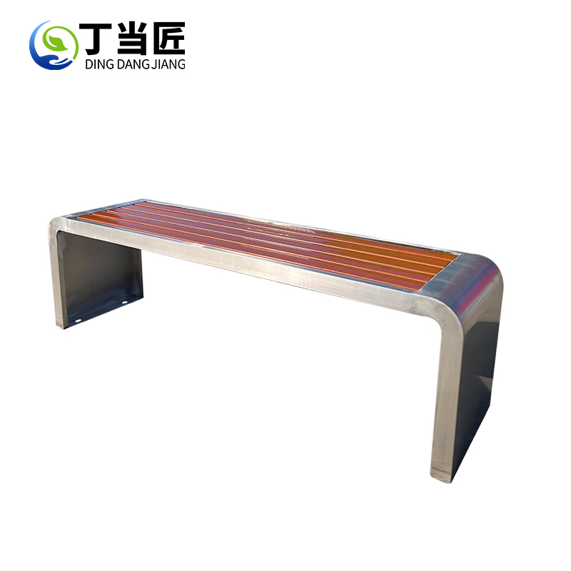 丁当匠 站台座椅户外长椅公园椅不锈钢座椅休闲不锈钢长椅A288高清大图