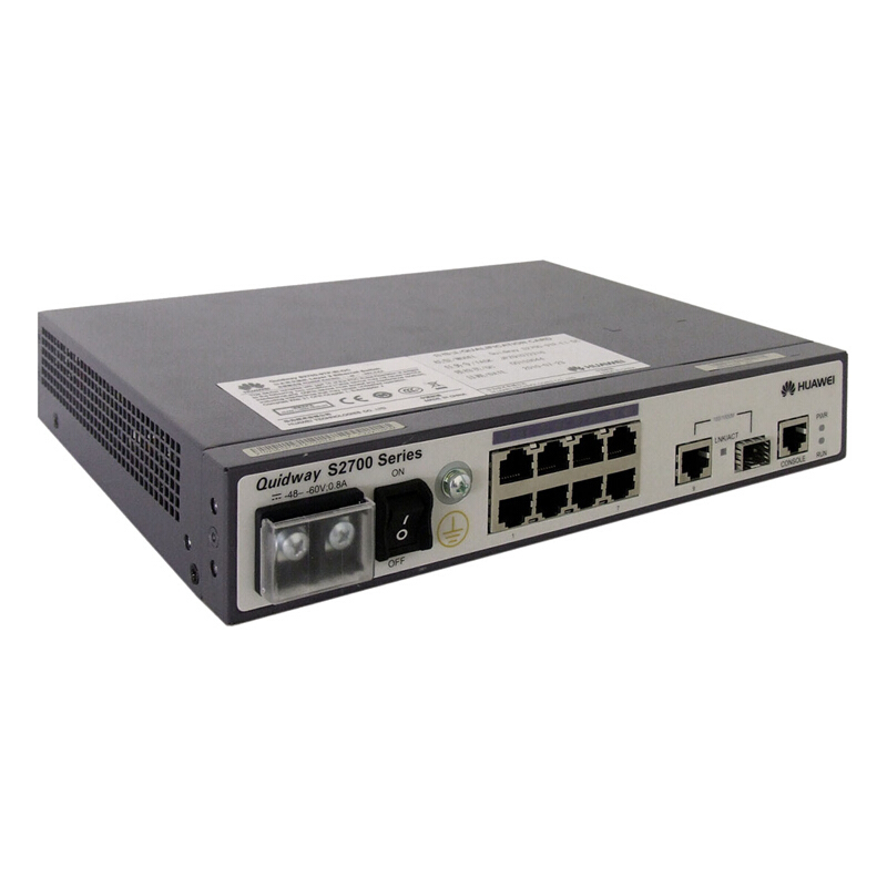 华为交换机S2700-9TP-PWR-EI(8个10/100Base-TX以太网端口,1个10/100/1000Base