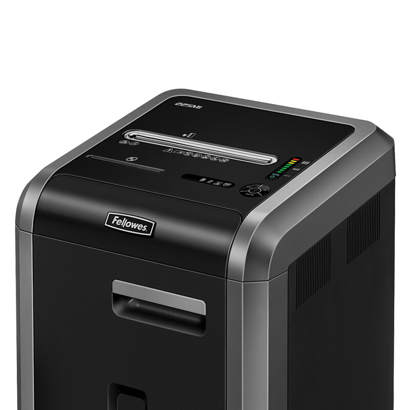 范罗士(Fellowes)225mi碎纸机中大型办公系列 可连续工作(2*12mm/手动14张/连续工作/61L纸屑桶