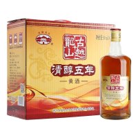 古越龙山 绍兴黄酒 清醇五年 花雕糯米酒 半甜型 500ml*6 整箱装