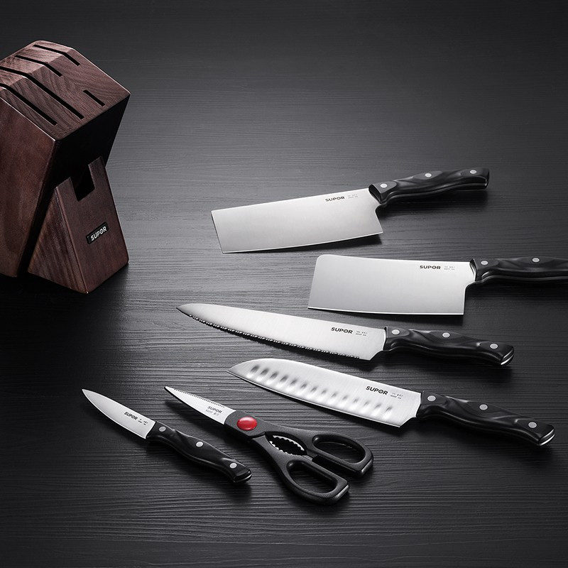 苏泊尔supor七件套刀具套装厨房全套刀具家用厨房刀具菜刀厨具套装