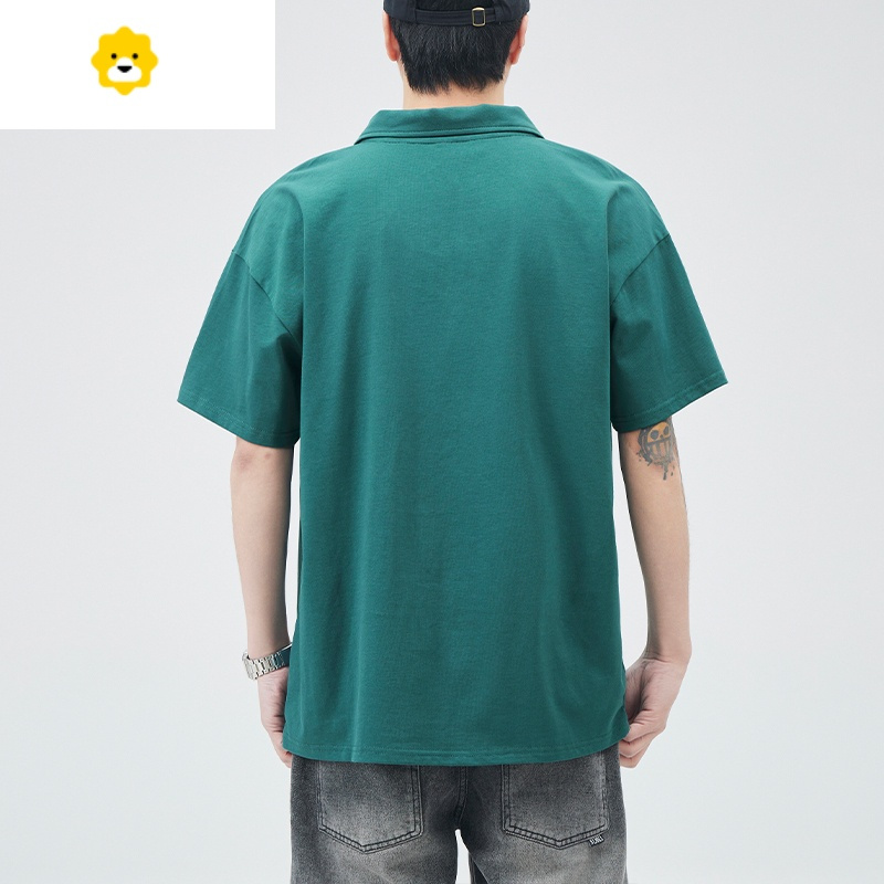 FISH BASKET季翻领POLO衫男士短袖休闲宽松舒适半袖T恤潮流百搭上衣服