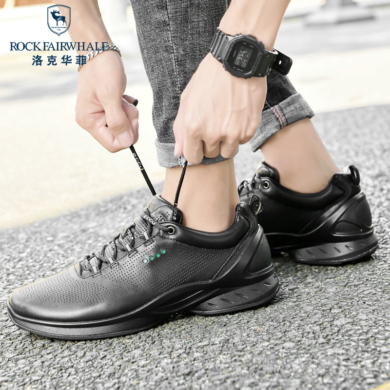 洛克华菲男鞋冬季新款男士真皮潮流运动皮鞋商务休闲鞋子男款高清大图