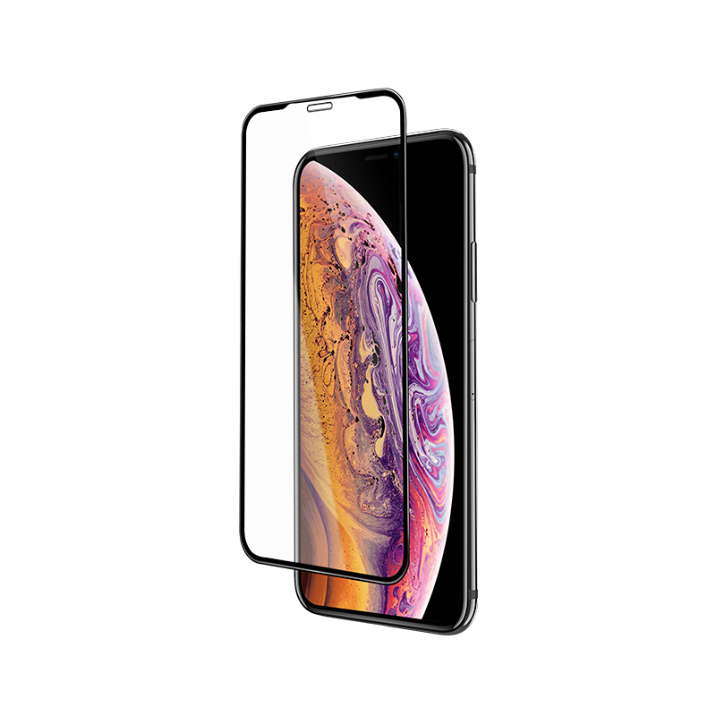 HOCO 浩酷 iiPhoneXS Max 秒贴全屏丝印高清钢化膜 92612 黑色（G1）