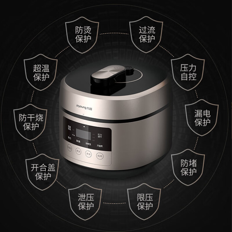 九阳(Joyoung) Y60C-B562 电压力锅 6L大容量双胆 中途加菜 高压锅电饭煲煮炖焖锅高清大图
