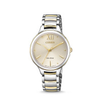 [直营]田馥甄同款CITIZEN西铁城ECO-DRIVE SS防水时尚钢带光动能女士手表女表 EM0554-82X