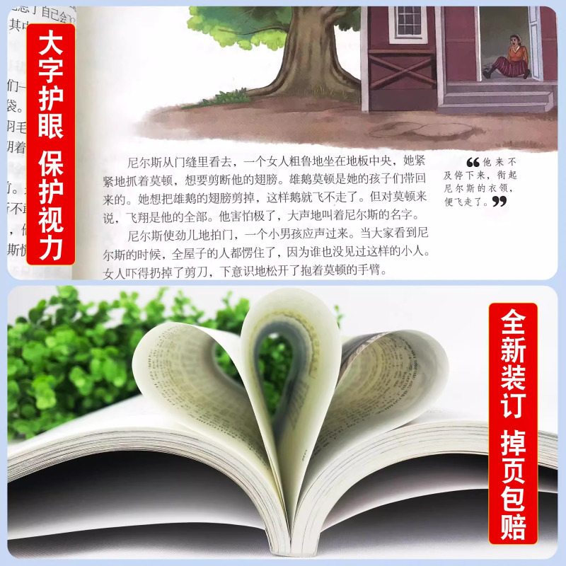 骆驼祥子 [正版]尼尔斯骑鹅旅行记原著完整版六年级下册课外书必读的经典书目快乐读书吧6下人民教育米尔斯企鹅历险记老师