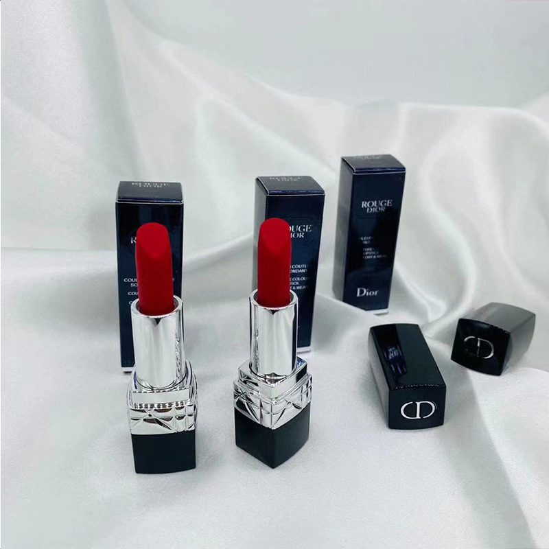 迪奥(Dior) 烈艳蓝金口红888橘调正红哑光3.5g唇膏化妆品高清大图