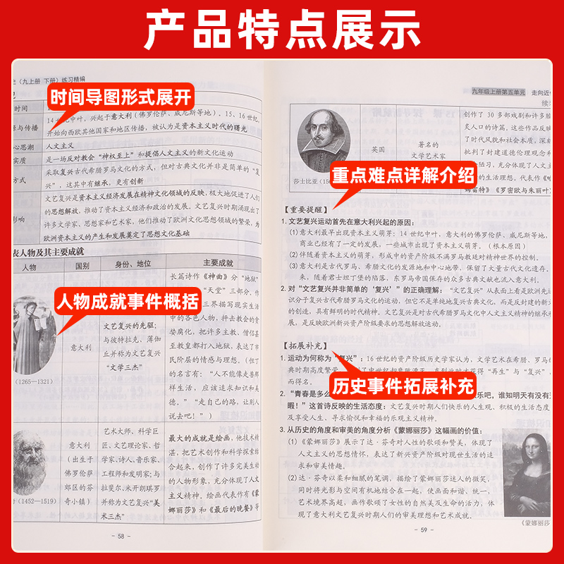 中考套装 历史+道法 赠必背知识检测 九年级/初中三年级 [正版]杨柳练习精编2024练习精编七上七下八上八下中国历史与高清大图