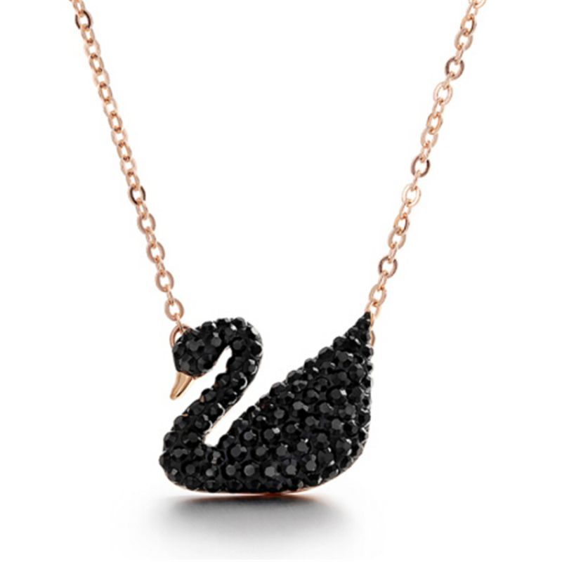 swarovski 施华洛世奇项链 5204134金链黑天鹅项链视频介绍_swarovski