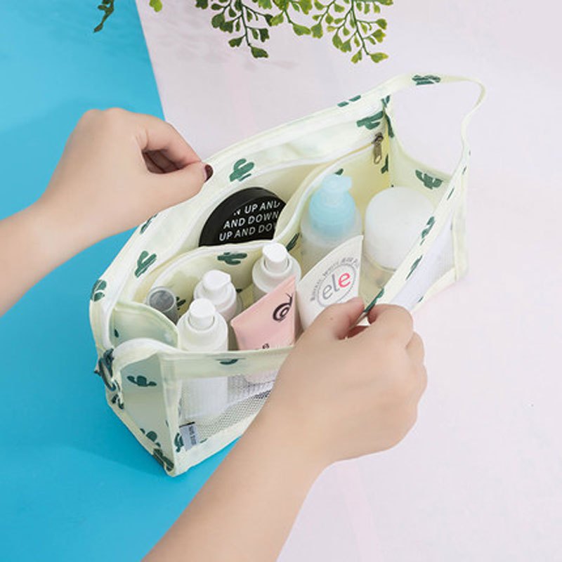 趣涉家居旅行化妆包便携简约小号手提收纳品袋可爱洗漱包创意日用收纳用品收纳包