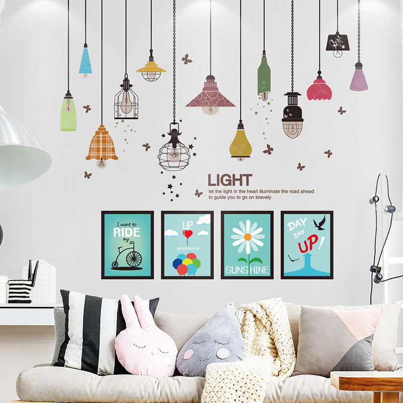 3d立体闪电客墙贴纸贴画卧室墙面电视背景墙装饰床头墙壁纸温馨自粘