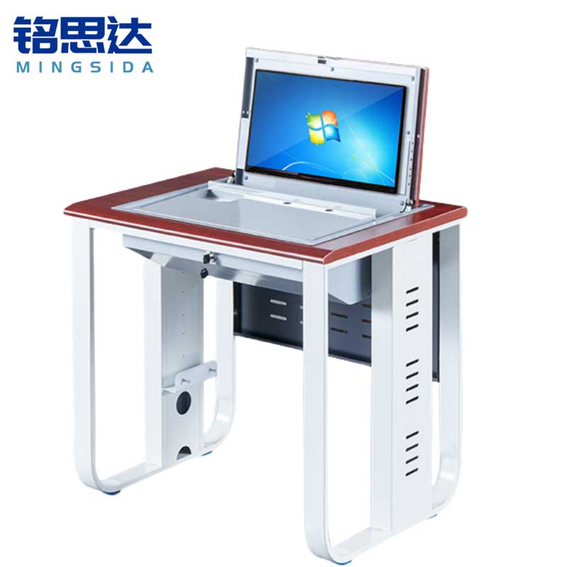 铭思达翻转电脑桌单人位张高清大图
