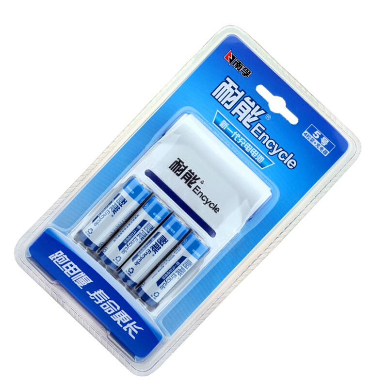 南孚(NANFU)耐能5号充电电池4粒 镍氢2100mAh 附充电器 适用于玩具车血糖仪挂钟鼠标键盘等 AA