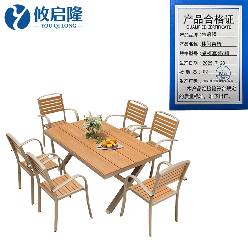 攸启隆 休闲桌椅桌椅套装6椅套