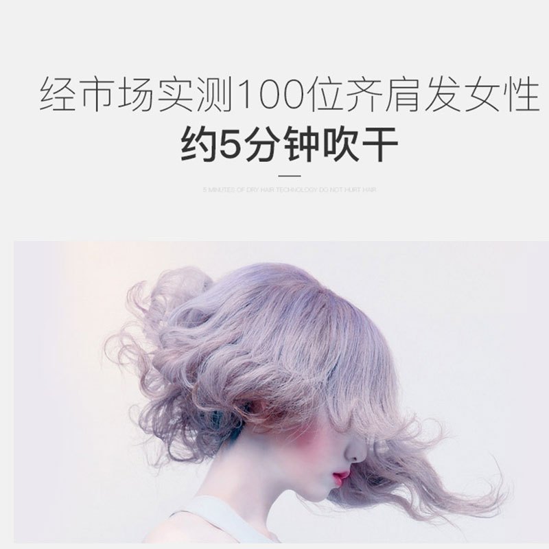 Lowra rouge罗拉如炬家用电吹风筒出风口低辐射恒温护发负离子孕妇宝妈婴儿宿舍学生吹风机远红外线3档位-铁砂灰