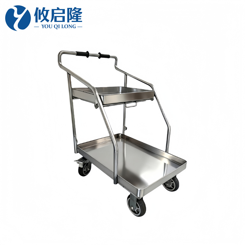 攸启隆不锈钢双层工具车750*500*970mm个高清大图