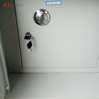 质凡钢制铁皮柜办公柜档案储物柜子偏三斗带保险柜