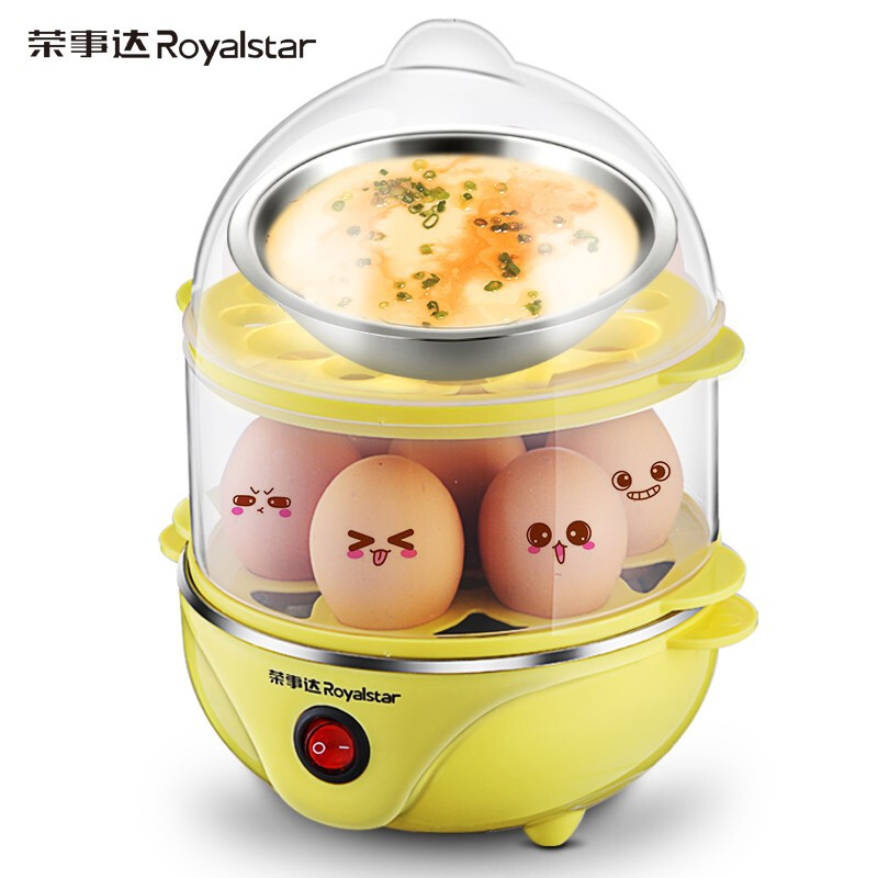 荣事达 Royalstar煮蛋器蒸蛋器单层家用自动断电蒸鸡蛋器蒸蛋机蒸蛋锅防干烧便携式RD-Q356 阳光暖心