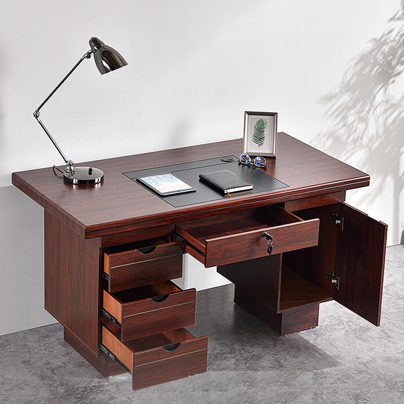 晋鑫辉 中式办公桌椅组合台式电脑桌现代简约油漆政企单人职员桌财务桌高清大图